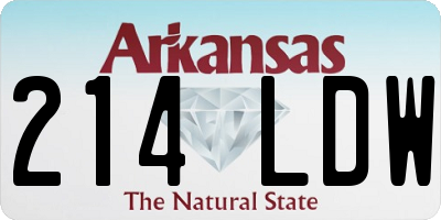 AR license plate 214LDW