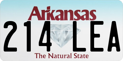 AR license plate 214LEA