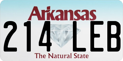 AR license plate 214LEB