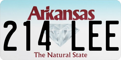 AR license plate 214LEE