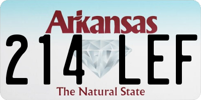 AR license plate 214LEF