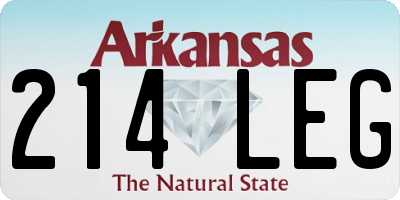 AR license plate 214LEG