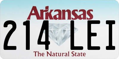 AR license plate 214LEI