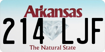 AR license plate 214LJF