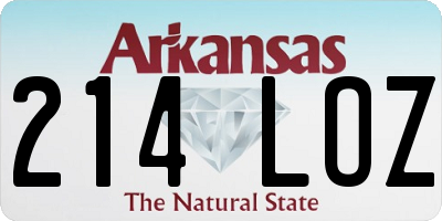 AR license plate 214LOZ