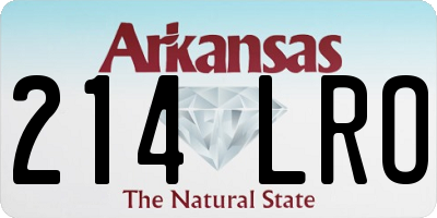 AR license plate 214LRO