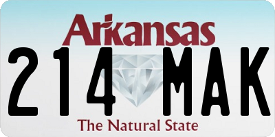 AR license plate 214MAK