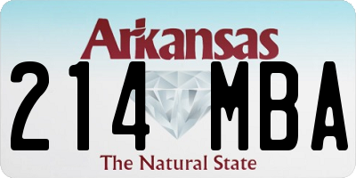 AR license plate 214MBA