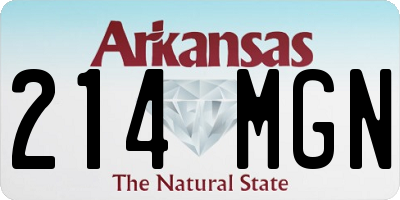 AR license plate 214MGN