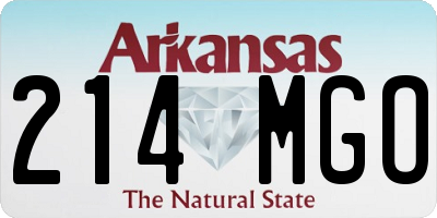 AR license plate 214MGO