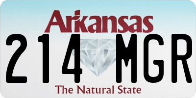 AR license plate 214MGR