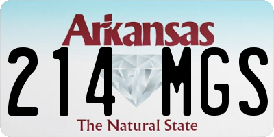 AR license plate 214MGS