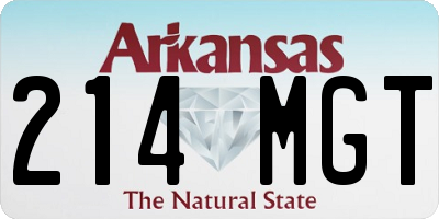 AR license plate 214MGT