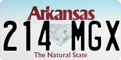 AR license plate 214MGX