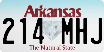 AR license plate 214MHJ