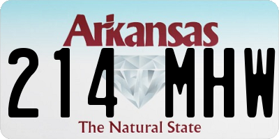 AR license plate 214MHW
