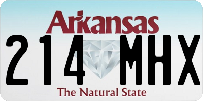 AR license plate 214MHX