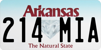 AR license plate 214MIA