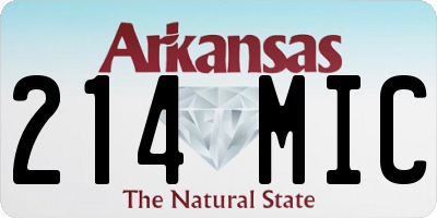 AR license plate 214MIC