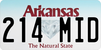 AR license plate 214MID