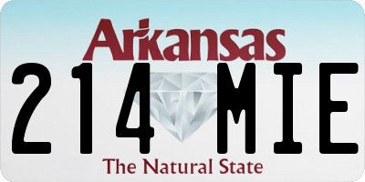 AR license plate 214MIE