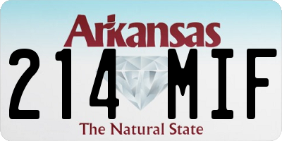 AR license plate 214MIF