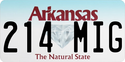 AR license plate 214MIG