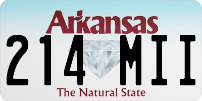 AR license plate 214MII