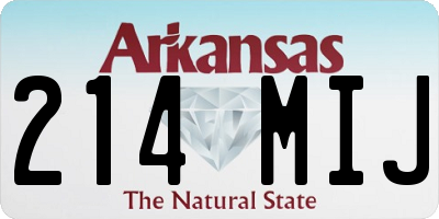 AR license plate 214MIJ