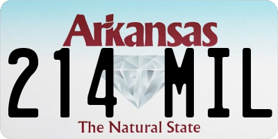 AR license plate 214MIL