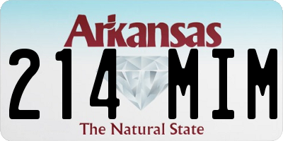 AR license plate 214MIM