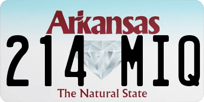 AR license plate 214MIQ