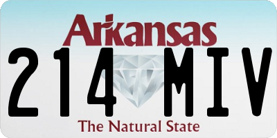 AR license plate 214MIV