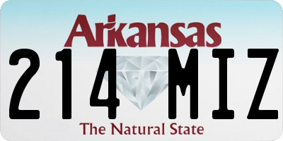 AR license plate 214MIZ