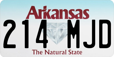 AR license plate 214MJD