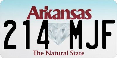 AR license plate 214MJF