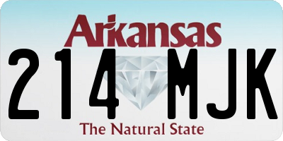 AR license plate 214MJK