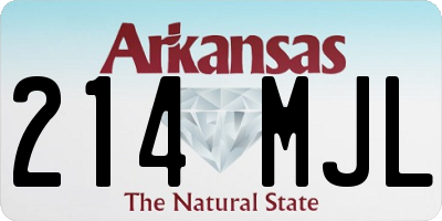 AR license plate 214MJL
