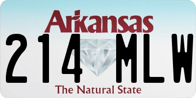 AR license plate 214MLW