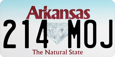 AR license plate 214MOJ