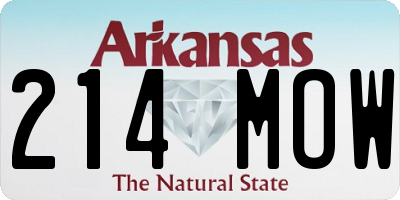 AR license plate 214MOW