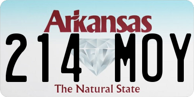 AR license plate 214MOY
