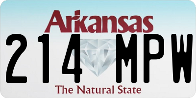 AR license plate 214MPW