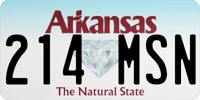 AR license plate 214MSN