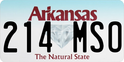 AR license plate 214MSO