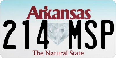 AR license plate 214MSP