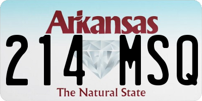 AR license plate 214MSQ