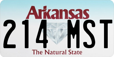 AR license plate 214MST