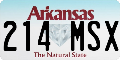 AR license plate 214MSX