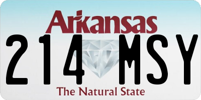 AR license plate 214MSY